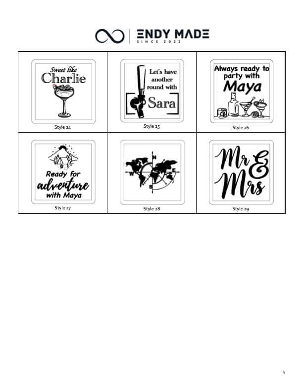 
                  
                    Sous-Verre Personalisés │ Ensemble cadeau de sous-verres en ardoise personnalisé à votre goût! Ces sous-verres en pierre d’ardoise gravés au laser font d’excellents cadeaux de mariage, de fête ou personnels. - Pierre réelle avec des bords ébréchés. (les t
                  
                